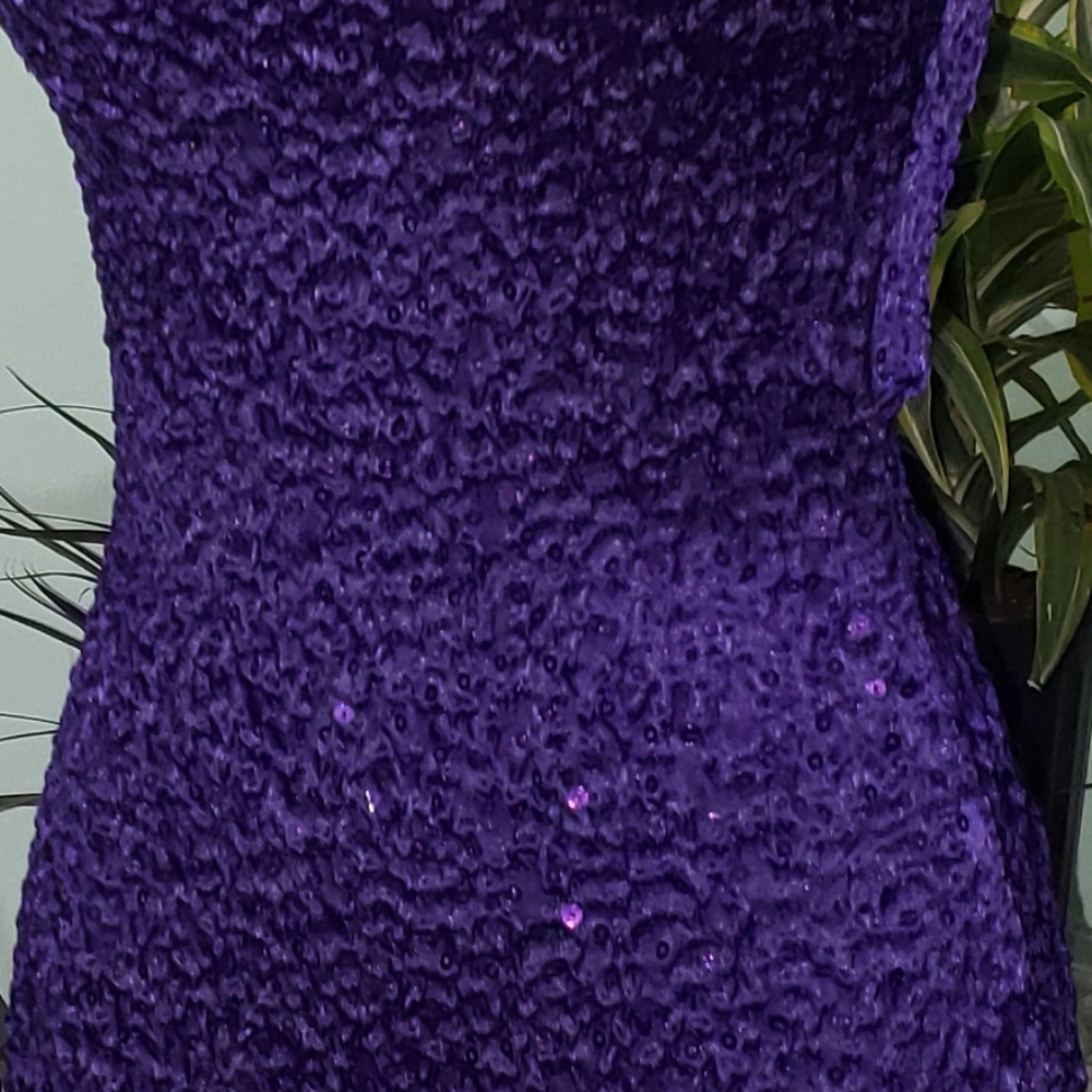 Purple Sequin Dress - Picture 4 of 5